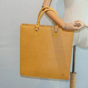 LOUIS VUITTON Epi Sac Plat Hand Bag Yellow
